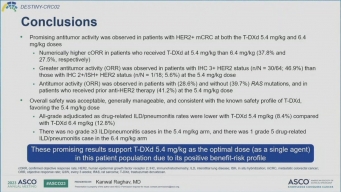 ASCO 2023: Trastuzumab deruxtecan (T-DXd) in patients (pts