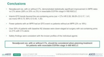 ASCO 2025: Neoadjuvant (neoadj) osimertinib (osi